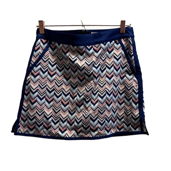 LADY HAGEN Womens Multicolor Chevron Print Skort  Size 4  Athletic Fit Polyester - Picture 1 of 11